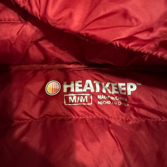 Women's Red Puffer Jacket - Picture 4 of 6